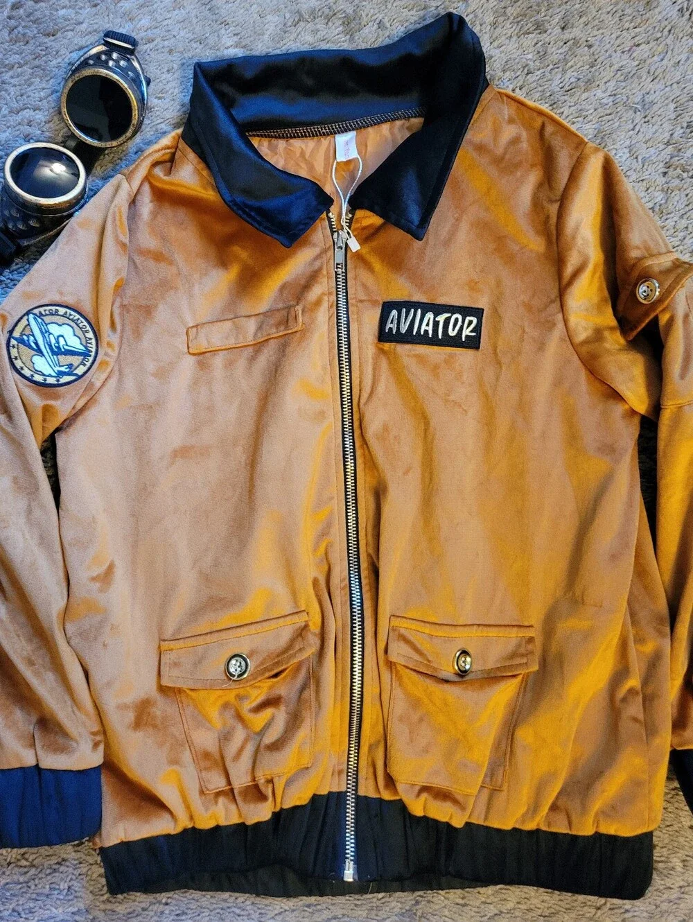 Aviator Costume Cosplay With Pants And Goggles